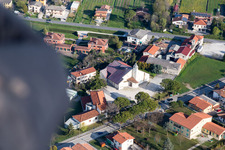 Aerial view of Osteria al Trovatore in the state Veneto, Italy