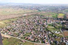 Aerial view of Pradamano in the state Friuli Venezia Giulia, Italy