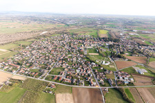 Aerial photograpy of Pradamano in the state Friuli Venezia Giulia, Italy