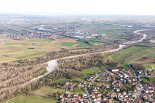 Oblique view of Pradamano in the state Friuli Venezia Giulia, Italy