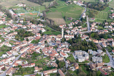 Aerial view of Vicinale in the state Friuli Venezia Giulia, Italy