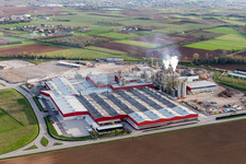 Aerial view of Bicinicco in the state Udine, Italy