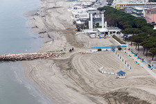 Aerial photograpy of Lido delle Nazioni in the state Emilia Romagna, Italy