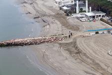 Oblique view of Lido delle Nazioni in the state Emilia Romagna, Italy