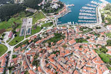 Vrsar in the state Gespanschaft Istrien, Croatia seen from above