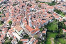 Bird's eye view of Vrsar in the state Gespanschaft Istrien, Croatia
