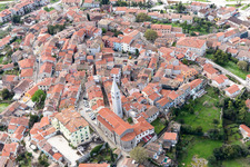Vrsar in the state Gespanschaft Istrien, Croatia viewn from the air