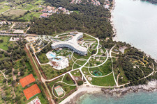 Oblique view of Rovinj in the state Gespanschaft Istrien, Croatia