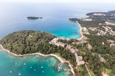 Rovinj in the state Gespanschaft Istrien, Croatia from a drone
