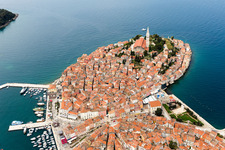 Rovinj in the state Gespanschaft Istrien, Croatia seen from above