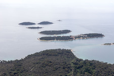 Bird's eye view of Rovinj in the state Gespanschaft Istrien, Croatia