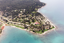 Oblique view of Polari in the state Gespanschaft Istrien, Croatia