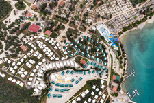 Rovinj in the state Gespanschaft Istrien, Croatia from a drone