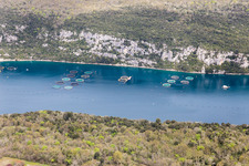 Aerial view of Matosovici in the state Gespanschaft Istrien, Croatia
