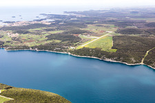 Aerial view of Vrsar in the state Gespanschaft Istrien, Croatia