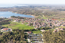 Aerial photograpy of Stancija Valkanela in the state Gespanschaft Istrien, Croatia
