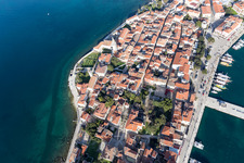 Oblique view of Poreč in the state Gespanschaft Istrien, Croatia