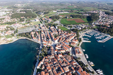 Poreč in the state Gespanschaft Istrien, Croatia from above