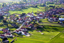 Aerial photograpy of Seebach in the state Bas-Rhin, France
