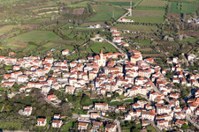 Aerial view of Brtonigla in the state Gespanschaft Istrien, Croatia