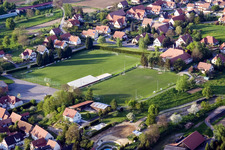 Seebach in the state Bas-Rhin, France from above