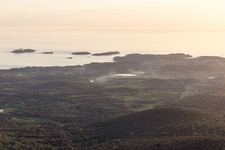 Bird's eye view of Rovinj in the state Gespanschaft Istrien, Croatia