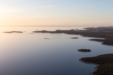 Rovinj in the state Gespanschaft Istrien, Croatia viewn from the air
