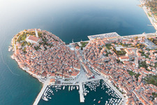 Aerial photograpy of Rovinj in the state Gespanschaft Istrien, Croatia