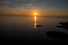 Rovinj in the state Gespanschaft Istrien, Croatia seen from a drone