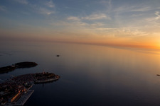 Aerial photograpy of Rovinj in the state Gespanschaft Istrien, Croatia