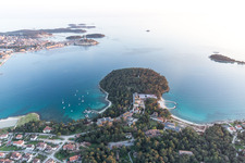 Rovinj in the state Gespanschaft Istrien, Croatia from the plane