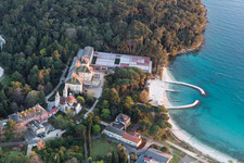 Drone recording of Rovinj in the state Gespanschaft Istrien, Croatia