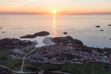 Vrsar in the state Gespanschaft Istrien, Croatia from above