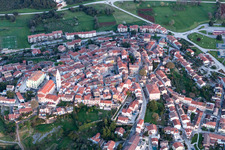 Vrsar in the state Gespanschaft Istrien, Croatia from the plane