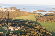Stancija Valkanela in the state Gespanschaft Istrien, Croatia from the plane