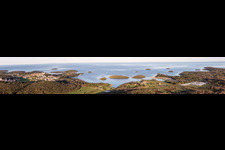 Aerial view of Panorama in Vrsar in the state Gespanschaft Istrien, Croatia