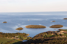Drone image of Stancija Valkanela in the state Gespanschaft Istrien, Croatia