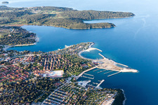 Aerial view of Vrsar in the state Gespanschaft Istrien, Croatia