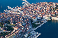 Rovinj in the state Gespanschaft Istrien, Croatia seen from above