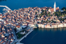 Rovinj in the state Gespanschaft Istrien, Croatia from the plane