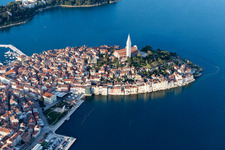 Rovinj in the state Gespanschaft Istrien, Croatia viewn from the air