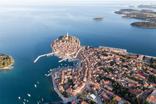 Rovinj in the state Gespanschaft Istrien, Croatia seen from a drone