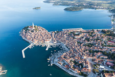 Rovinj in the state Gespanschaft Istrien, Croatia from above