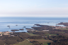 Oblique view of Flengi in the state Gespanschaft Istrien, Croatia
