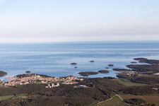 Flengi in the state Gespanschaft Istrien, Croatia from above