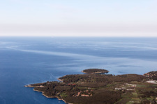 Drone recording of Vrsar in the state Gespanschaft Istrien, Croatia