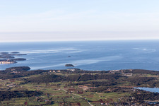 Aerial view of Vrsar in the state Gespanschaft Istrien, Croatia
