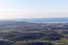 Vrsar in the state Gespanschaft Istrien, Croatia from above