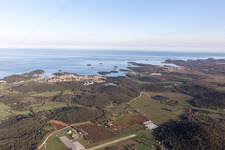 Vrsar in the state Gespanschaft Istrien, Croatia from the plane