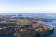 Vrsar in the state Gespanschaft Istrien, Croatia from a drone